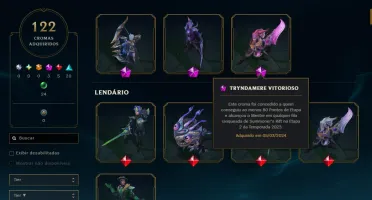 Conta LoL/Valorant Season 5, Skins prestigio e santuário