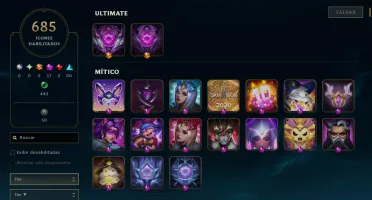 Conta LoL/Valorant Season 5, Skins prestigio e santuário