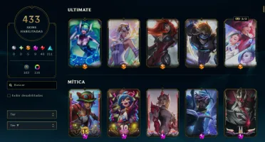 Conta LoL/Valorant Season 5, Skins prestigio e santuário