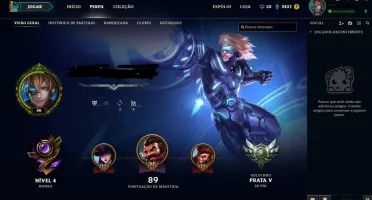Conta League Of Legends , P5 , 22 Champs ,10 skins , LV 36