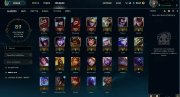 Conta League Of Legends , P5 , 22 Champs ,10 skins , LV 36