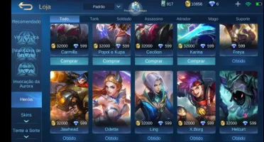 CONTA MOBILE LEGENDS - EX MÍTICO (ÉPICO 2)