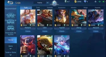 CONTA MOBILE LEGENDS - EX MÍTICO (ÉPICO 2)