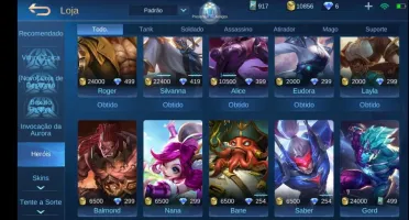 CONTA MOBILE LEGENDS - EX MÍTICO (ÉPICO 2)