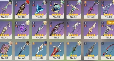 CONTA AR45- DILUC+ZHONGLI+XIAO + 57 RESINAS + GEMAS -NA-PC
