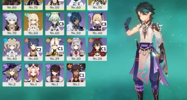 CONTA AR45- DILUC+ZHONGLI+XIAO + 57 RESINAS + GEMAS -NA-PC