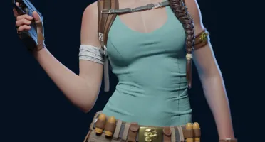 Lara Croft 3D - Arquivo .Stl Para Impressão 3D