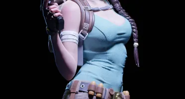 Lara Croft 3D - Arquivo .Stl Para Impressão 3D