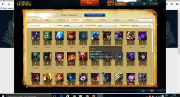 Conta com Borda de Ouro, mais de 30 skins