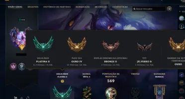 Conta League of Legends Nv408 Platina 2, 333 skin + Valorant
