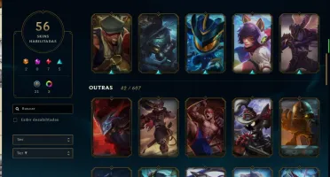 CONTA LOL 56 SKINS BARATA