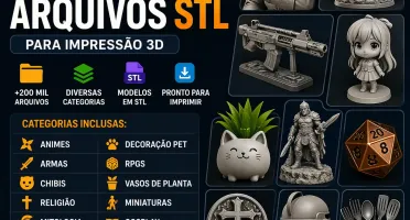 Mega Pack 3D – Mais de 200.000 Arquivos STL para Impressão