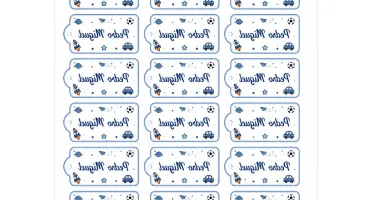 Folha com 27 Etiquetas Personalizadas para Roupas