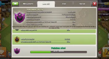 CLÃ NÍVEL 12 LIGA MESTRE 3 COM BANNER ÓTIMO PARA RECRUTAR
