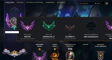 Mestre com 150 Champs e 78 Skins ( 429 PDL ) +6 Prestigios