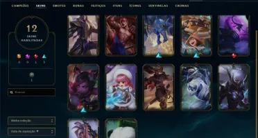 Conta prata 4 com 12 skins e 41 champs