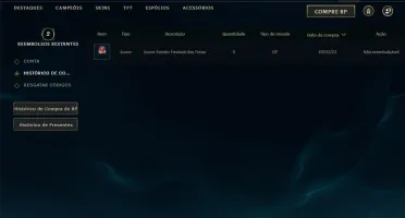 Conta prata 4 com 12 skins e 41 champs