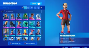 CONTA FORTNITE S4 + 161 SKINS + SALVE O MUNDO