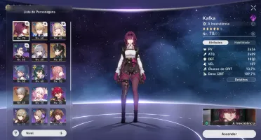 Conta Honkai Star Rail: Kafka + Cone, Dan Hang IL + Cone e +