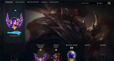 Conta Mestre 260pdl alto win rate e mmr - League of Legends
