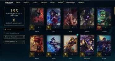 Conta bronze com muitos champs e skins