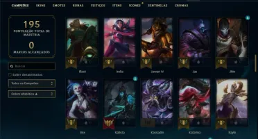 Conta bronze com muitos champs e skins