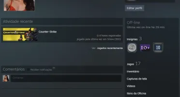 Steam 10 Anos Não Limitada, Medalha 10/5 Anos CSGO, 17 Jogos