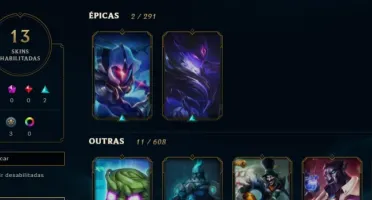 Conta Bronze 1, 13 Skins, 47 Campeões, MMR Alto.