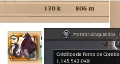 Conta 2B576m de Prata Somada com Bau e com 1B142m de Fama Am