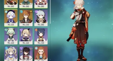 Ar48. Kazuha c1 + juramento/ childe, venti, qiqi, tumulo