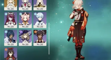 Ar48. Kazuha c1 + juramento/ childe, venti, qiqi, tumulo