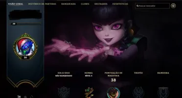conta lol level 30 unranked