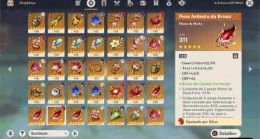 CONTA END GAME MELHORES DPS 5* E SUAS ARMAS 5*