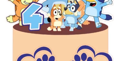 Arquivo De Corte Topo De Bolo Bluey E Bingo