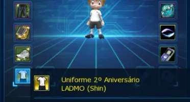 Ladmo Omega tamer lv 110 aura, chip jogress e roupa permas