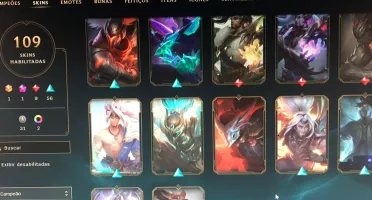 CONTA LOL 109 skins Mono Yasuo/lvl 217