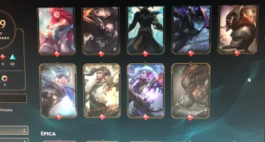 CONTA LOL 109 skins Mono Yasuo/lvl 217