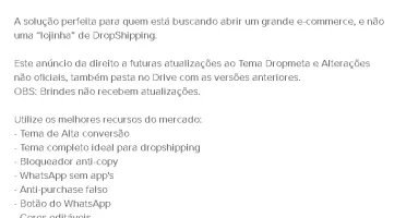 Tema Dropmeta Versão 4.9.3 Shopify + BRINDES + VIDEO AULAS