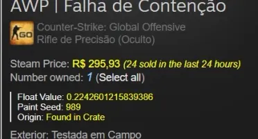 Skin CSGO AWP | Falha de Contenção