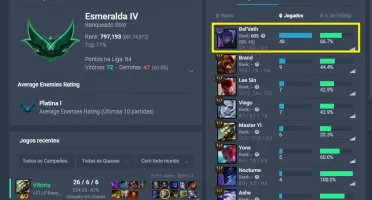 CONTAS - LEAGUE OF LEGENDS -