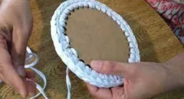 Kit Base Para Crochê, MDF 3mm, Fio De Malha 25 cm Souplast