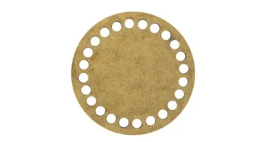 Kit Base Para Crochê, MDF 3mm, Fio De Malha 25 cm Souplast