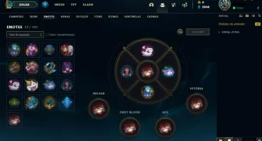 Conta LOL Diamante 4, 75% WINRATE