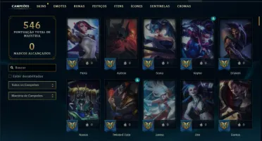 Conta Unranked com TODOS os champs e 159 Skins ( ADC / TOP )