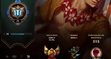 Conta LoL - Gold V - 127/141 champs habilitados - 40 skins