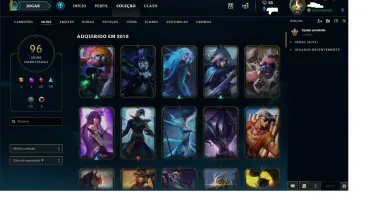Conta DIamont V league of legends +90 skin, 5ultimate