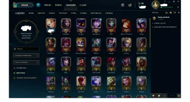 Conta DIamont V league of legends +90 skin, 5ultimate
