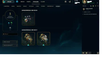 Conta DIamont V league of legends +90 skin, 5ultimate