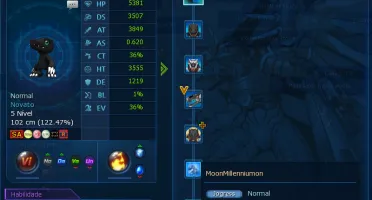LADMO com varios digimons e 200 crown (Midgame)