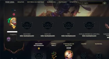 Unranked com 90 Champs e 53 Skins + 30 Espolios
